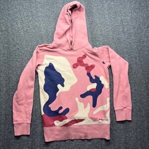 Uniqlo SPRZ NY Andy Warhol Hoodie Womens Medium Pink Camo Pullover Sweatshirt